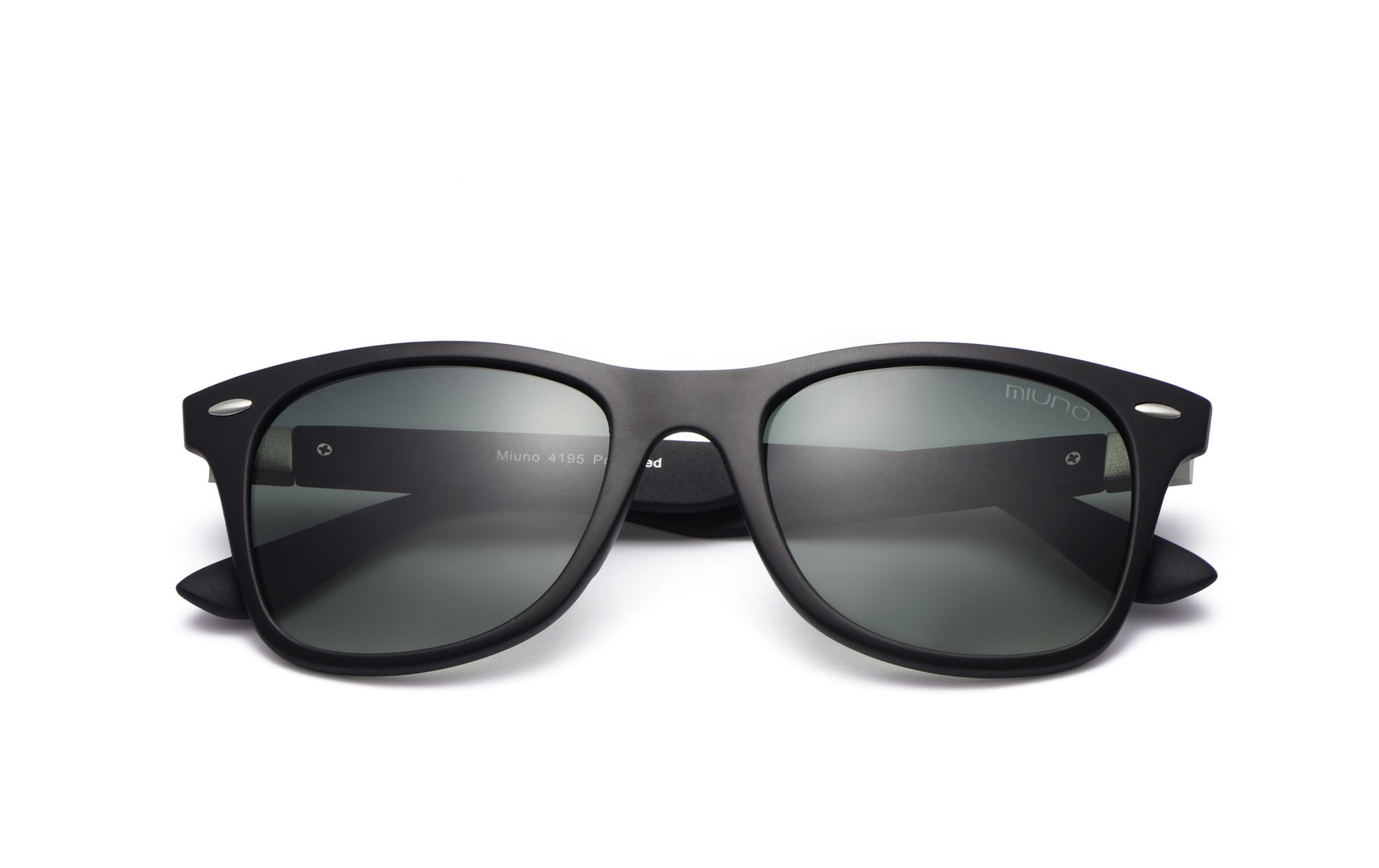 Miuno® Sonnenbrille Polarisiert Polarized Herren Damen Geschenkbox & Brillentuch Federscharnier 3025 Goldengestell 