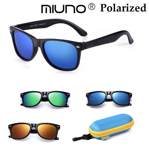 Miuno® Kinder Sonnenbrille Polarisiert Polarized Wayfare Etui 6833 verspiegelt