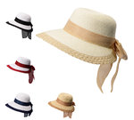 Miuno® Damen Strohhut Sonnenhut Sommer Frauen Hut mit Schleife H51058
